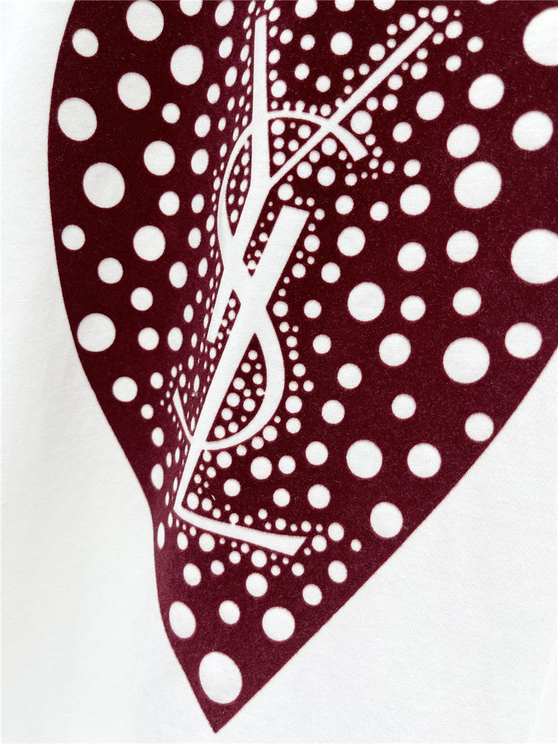 Y51 heart flocked cotton short sleeves replica d&g clothing