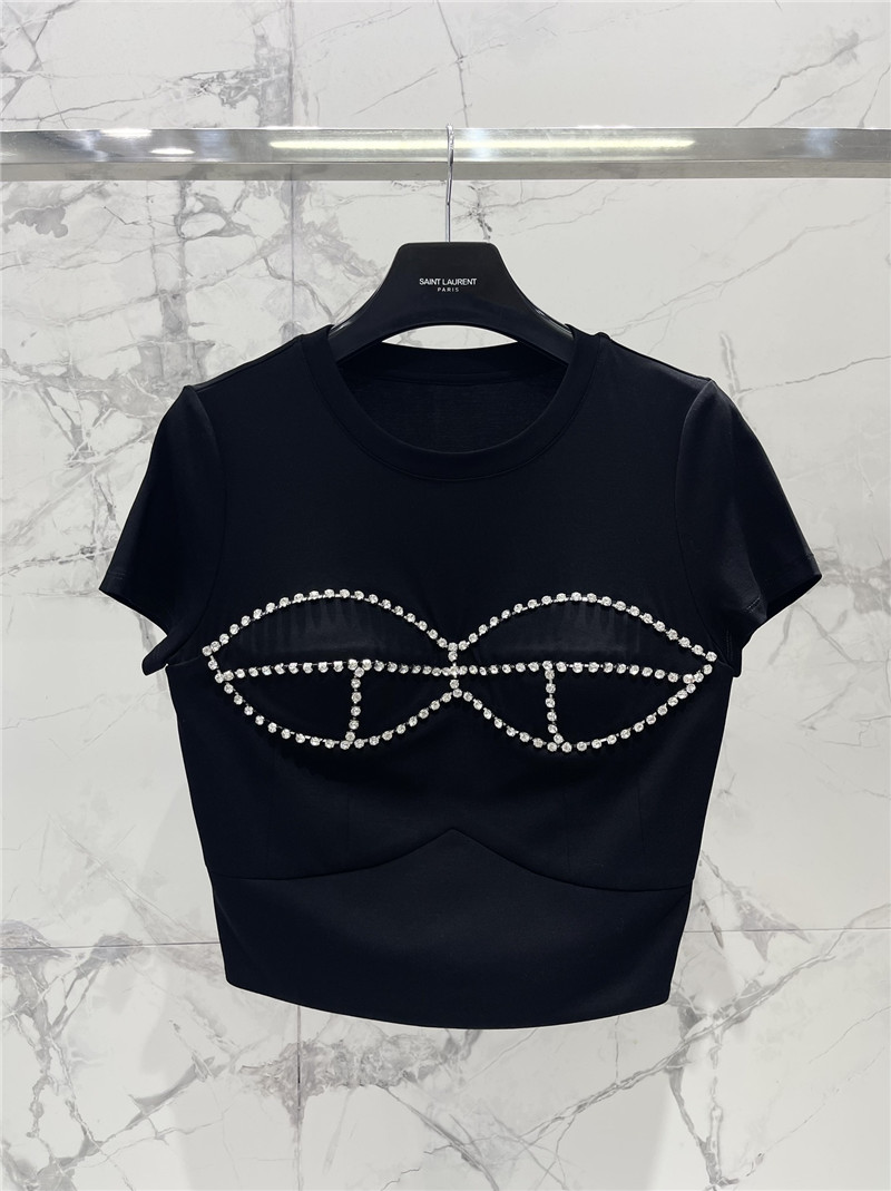 y51 crystal D1am0nd short-sleeved t-shirt replica clothes