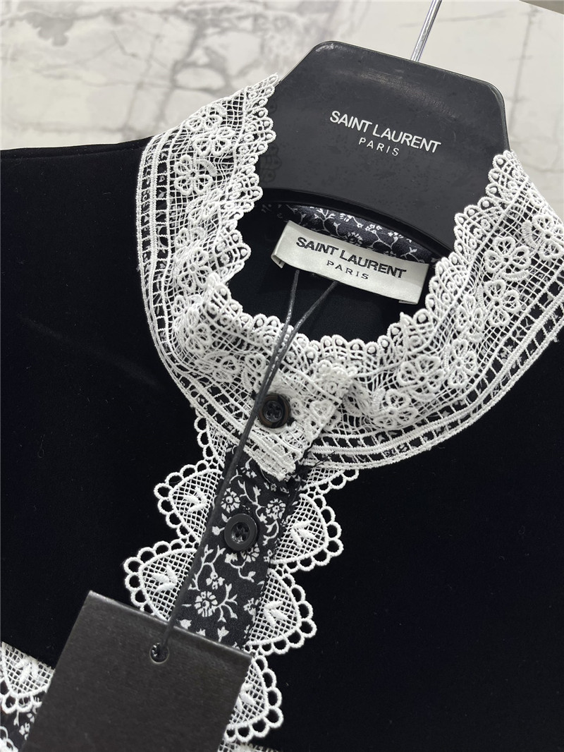 Y51 silk and velvet shirt replica designer clothes