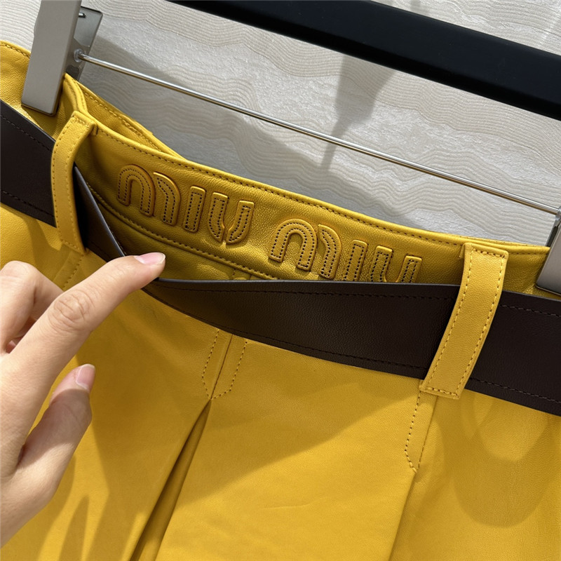 M1um1u lambskin skirt replicas clothes