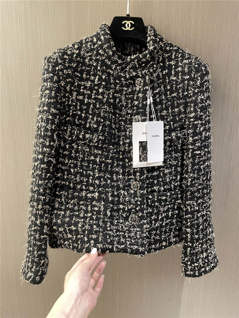 Ch**el small stand collar coat replica designer clothes