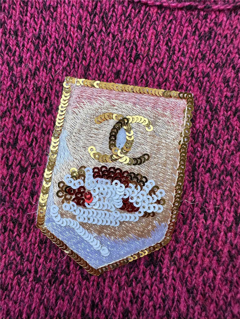 Ch**el embroidered sequined vest replica designer clothes