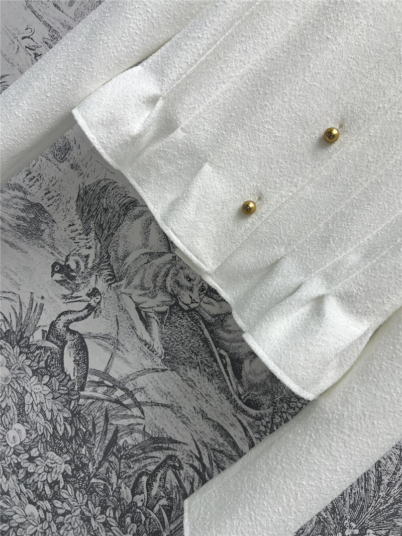 D10r gold button ruffled small cc style jacket replica clothes