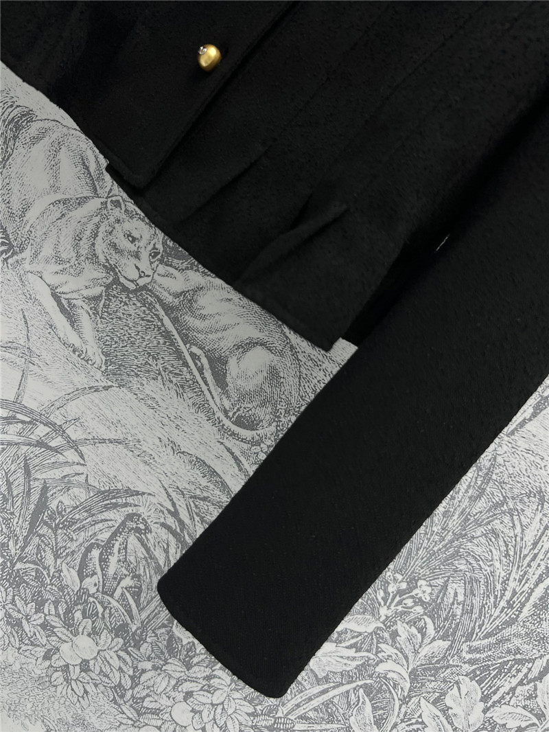 D10r gold button ruffled small cc style jacket replica clothes