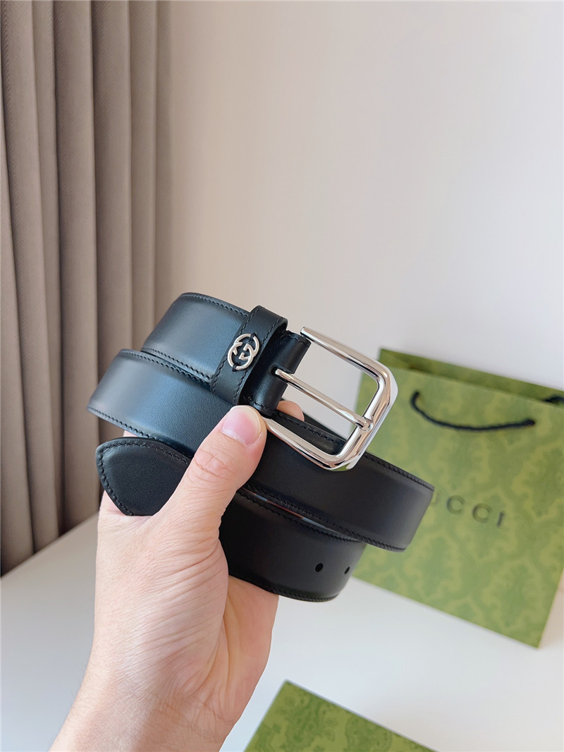 Gvc*1 black leather belt
