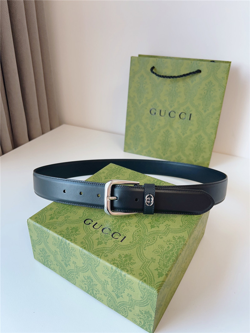 Gvc*1 black leather belt