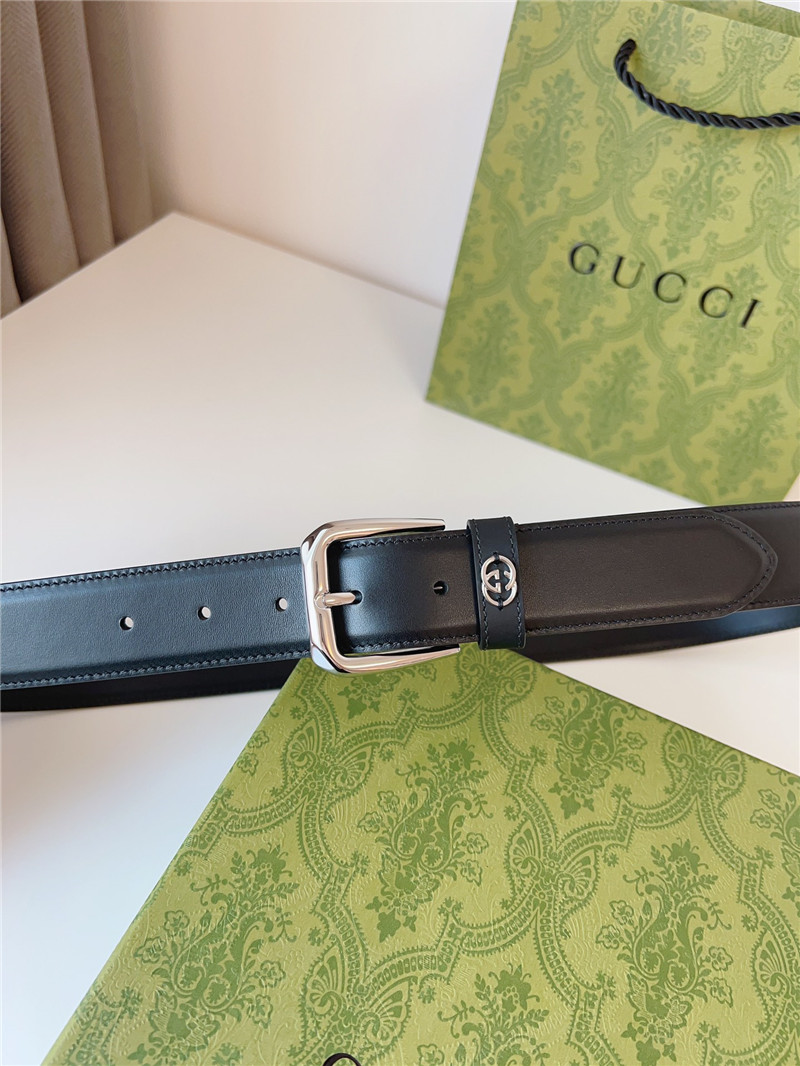 Gvc*1 black leather belt