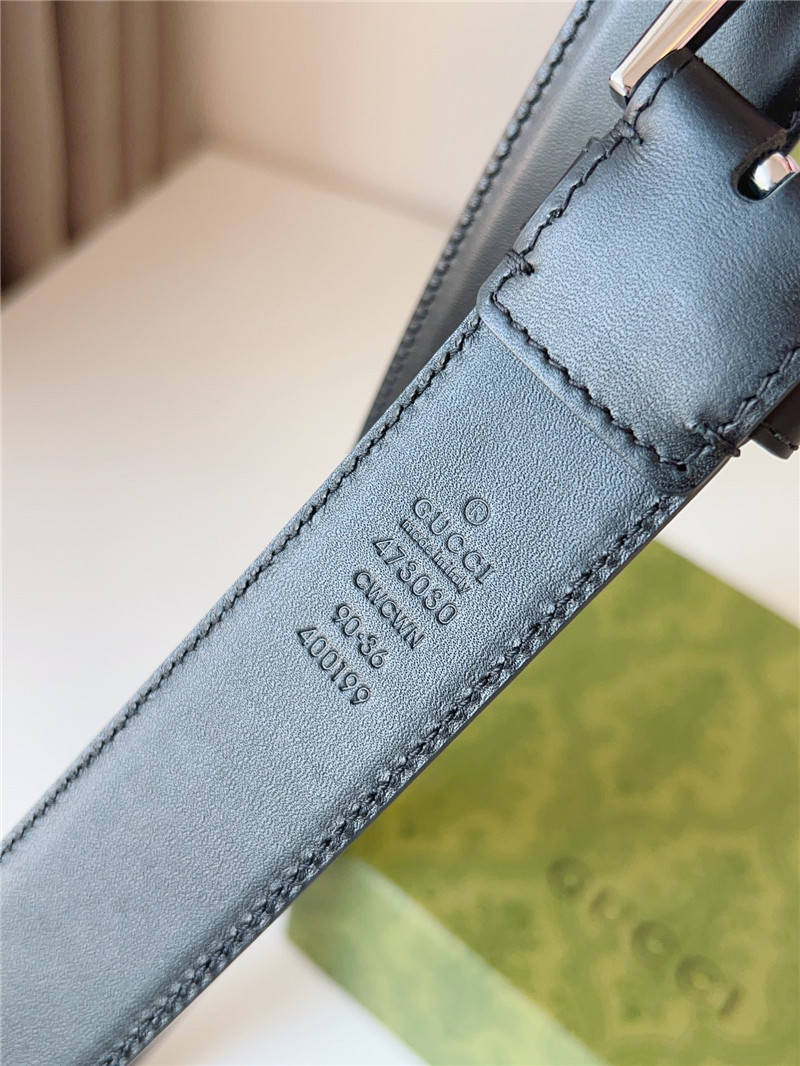 Gvc*1 black leather belt