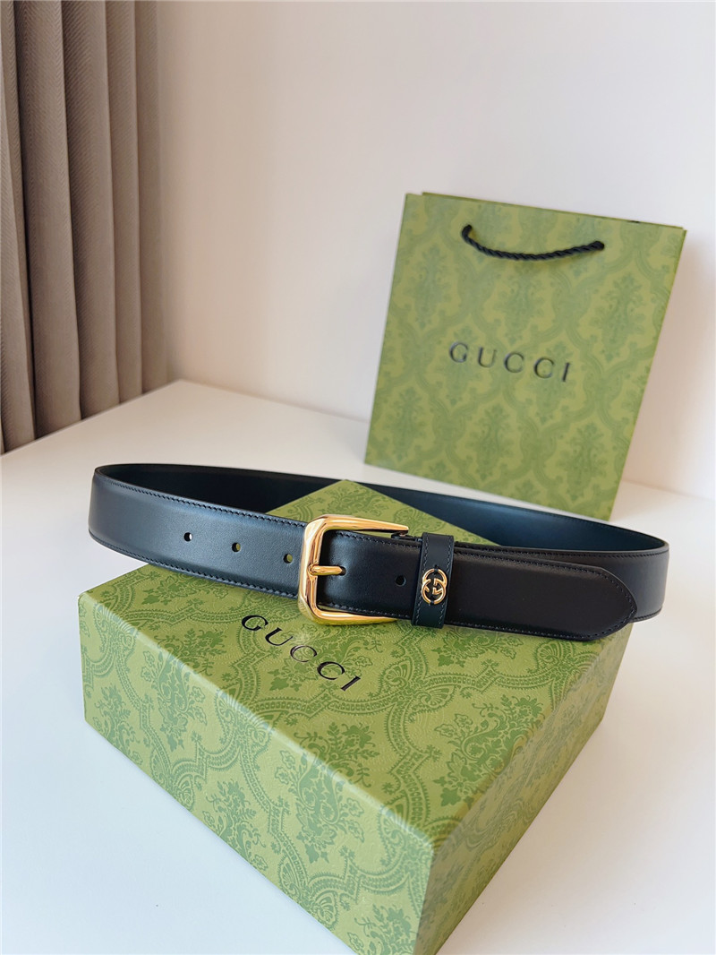 Gvc*1 black leather belt