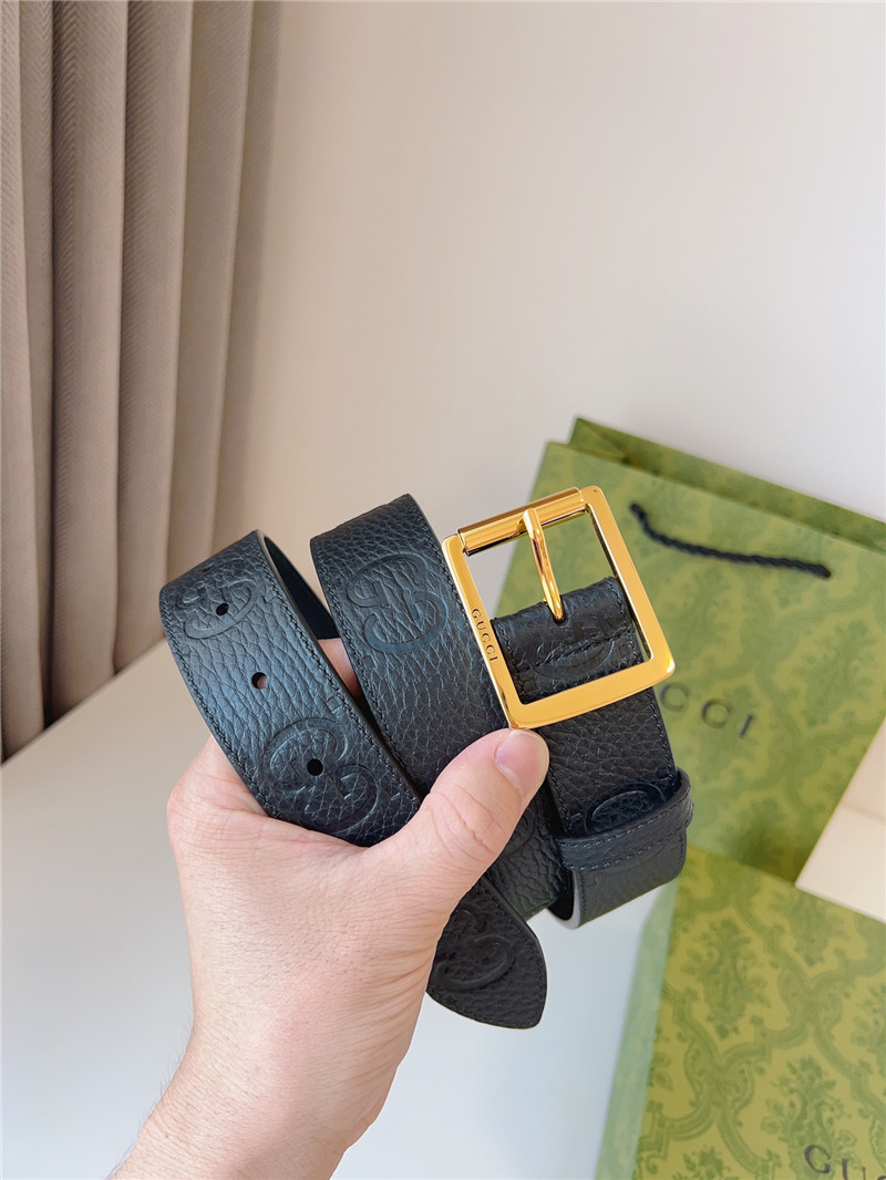 Gvc*1 black leather belt