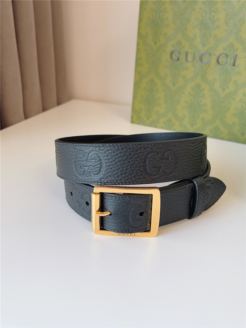 Gvc*1 black leather belt