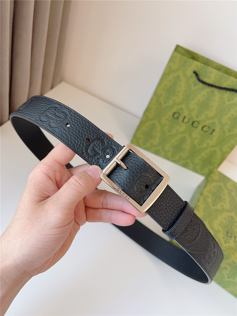 Gvc*1 black leather belt