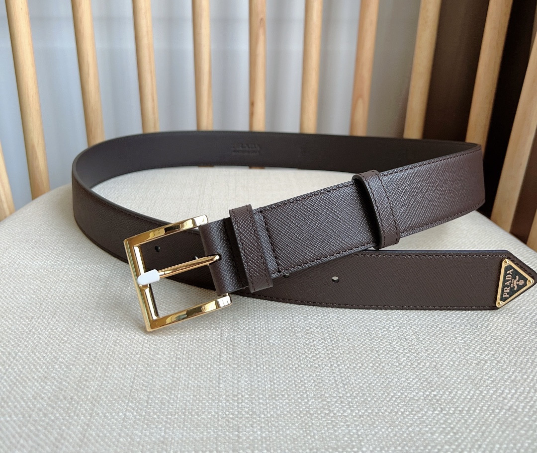 Pra*a triangle logo belt