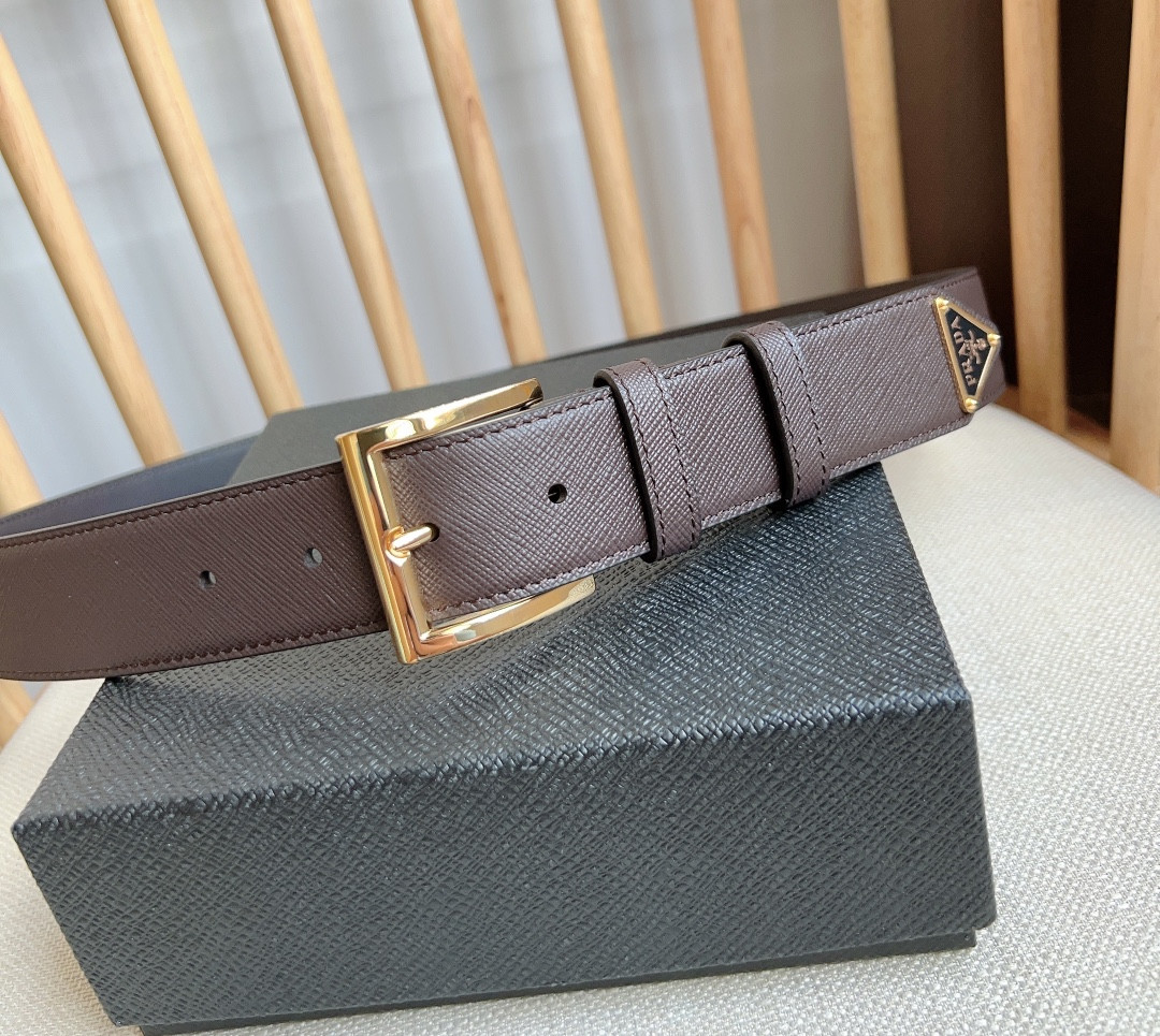 Pra*a triangle logo belt