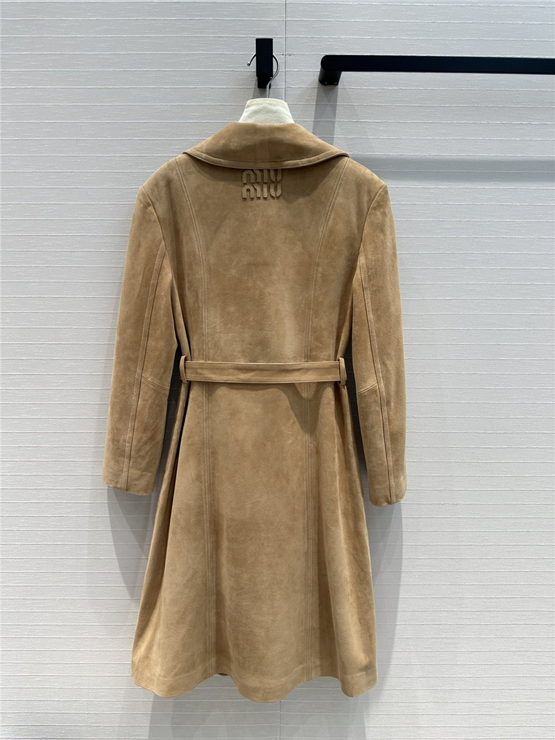 M1um1u suede windbreaker jacket replica clothes