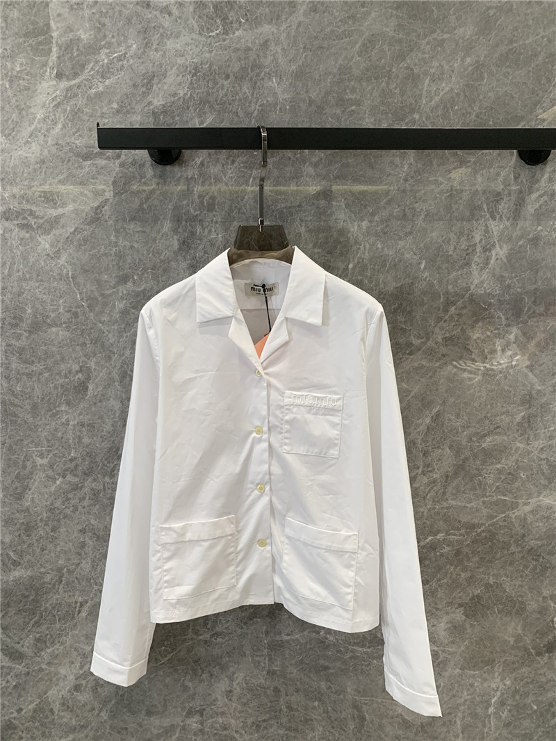 M1um1u cotton poplin long-sleeved shirt replica clothes