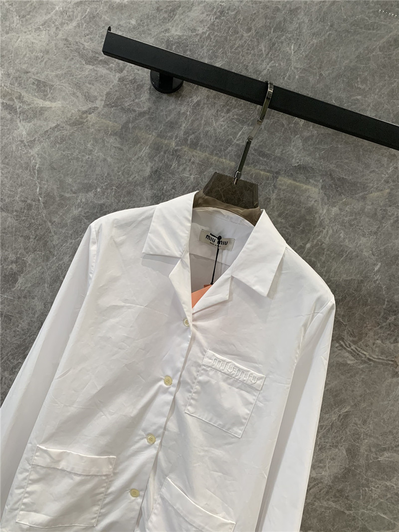 M1um1u cotton poplin long-sleeved shirt replica clothes
