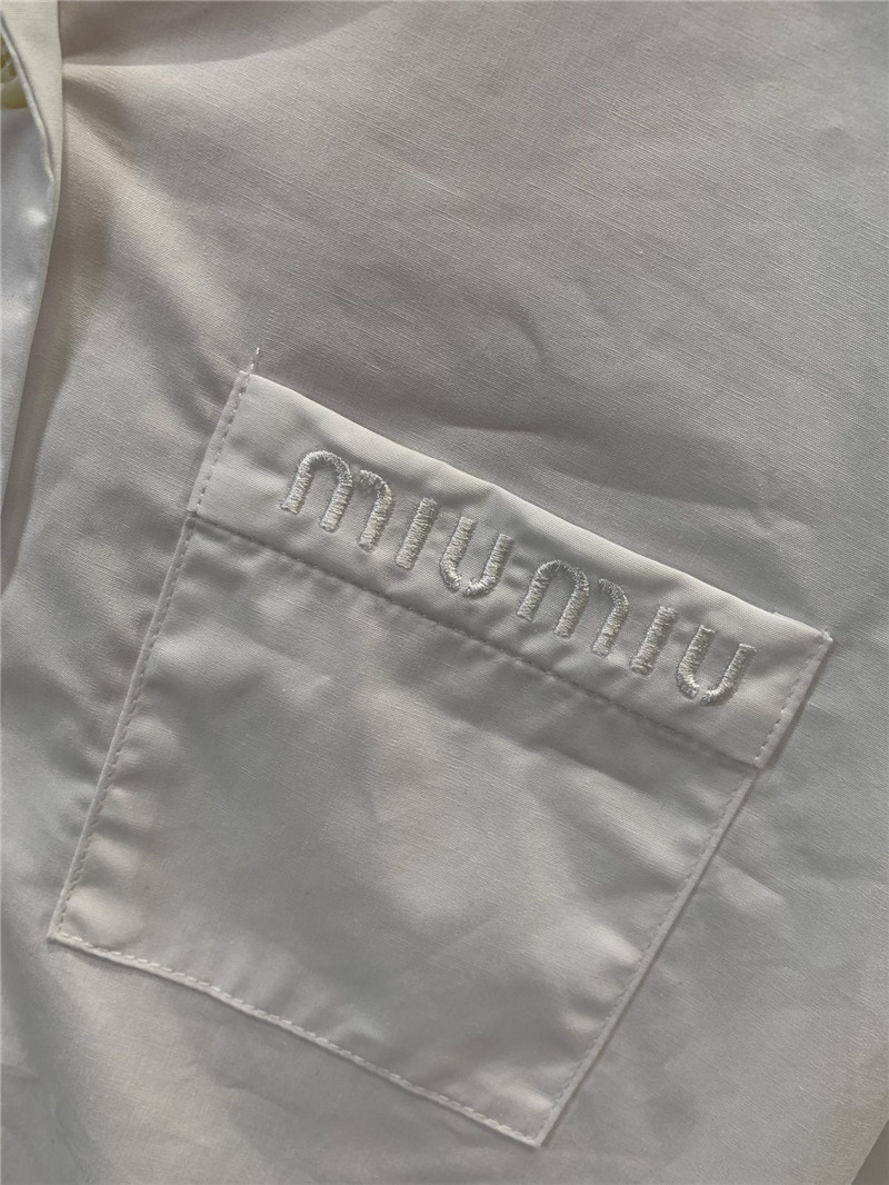 M1um1u cotton poplin long-sleeved shirt replica clothes