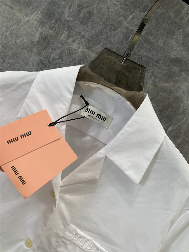 M1um1u cotton poplin long-sleeved shirt replica clothes