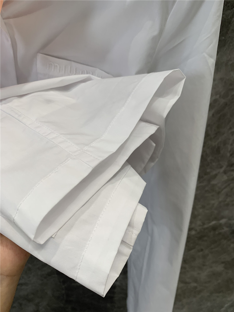 M1um1u cotton poplin long-sleeved shirt replica clothes