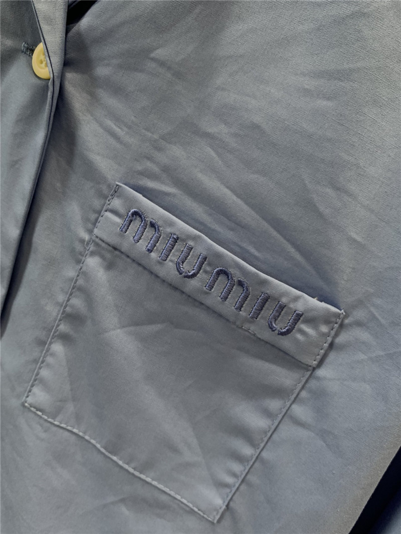 M1um1u cotton poplin long-sleeved shirt replica clothes