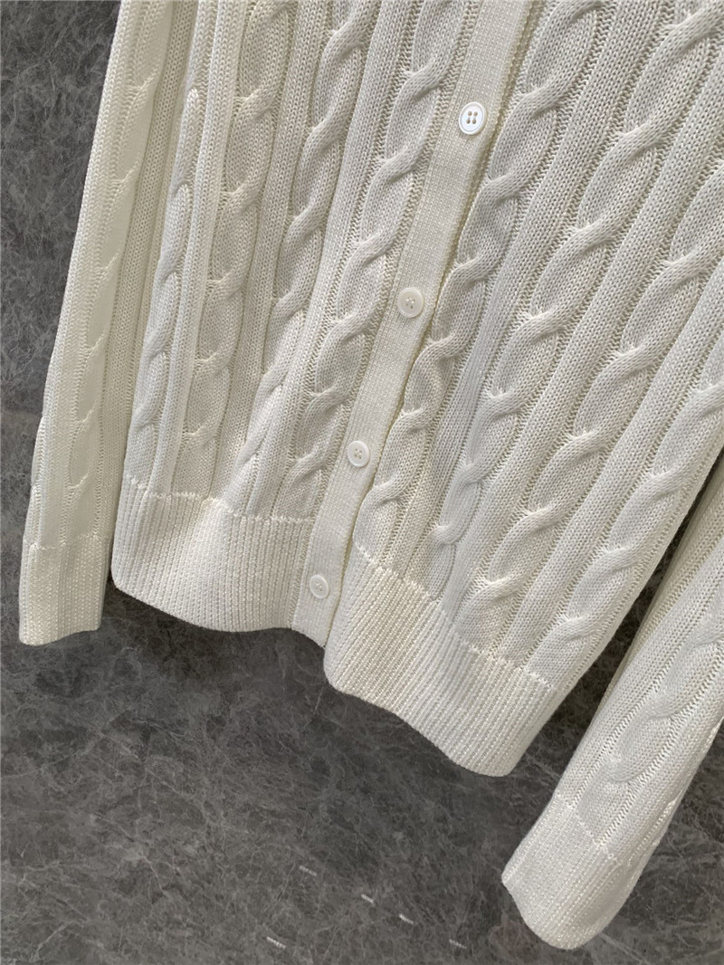 M1um1u round neck knitted cardigan replica clothes