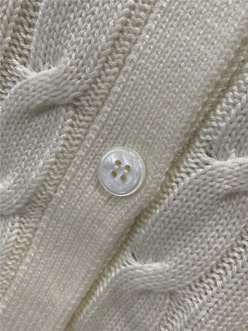 M1um1u round neck knitted cardigan replica clothes