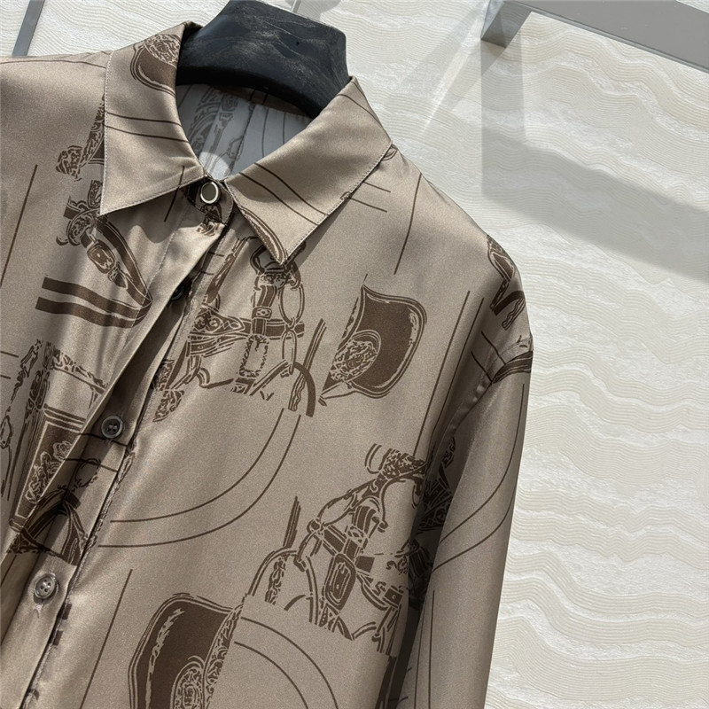 H**me5 chain and rope print silk shirt replicas clothes