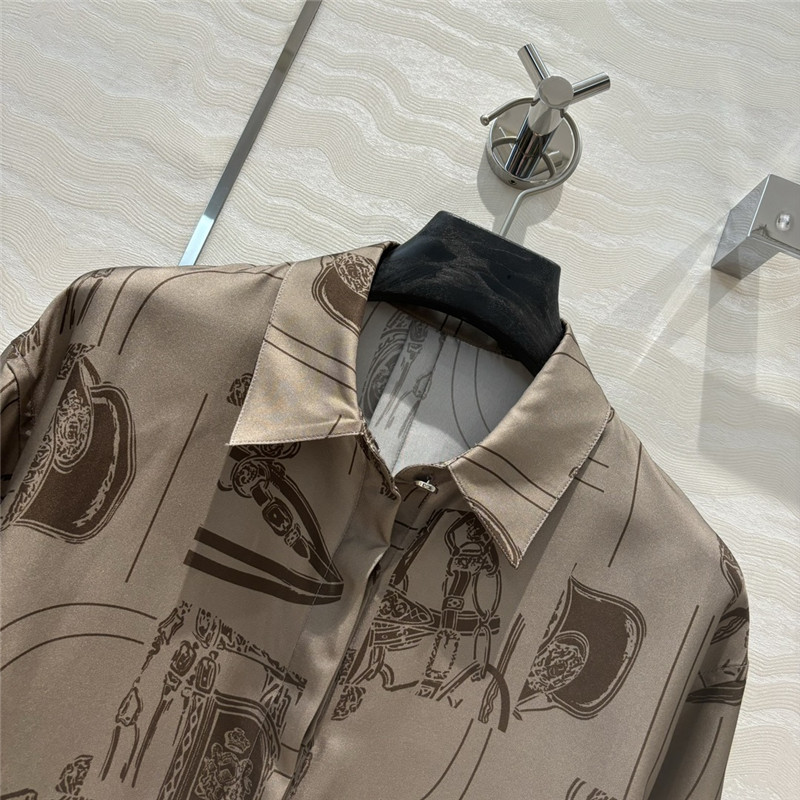 H**me5 chain and rope print silk shirt replicas clothes