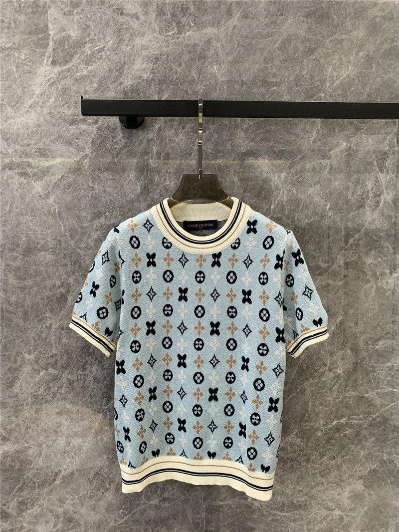 l0vis Vvtt0n lv knitted short-sleeved top replica clothing