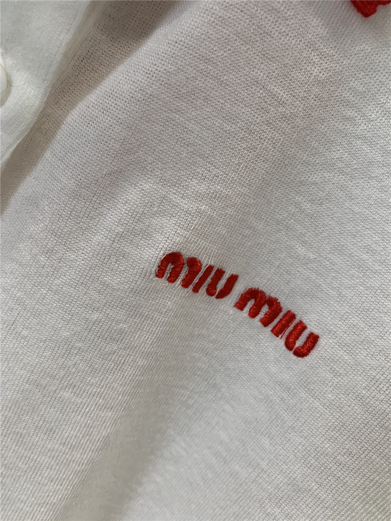 M1um1u lpolo collar short-sleeved t-shirt replica clothes