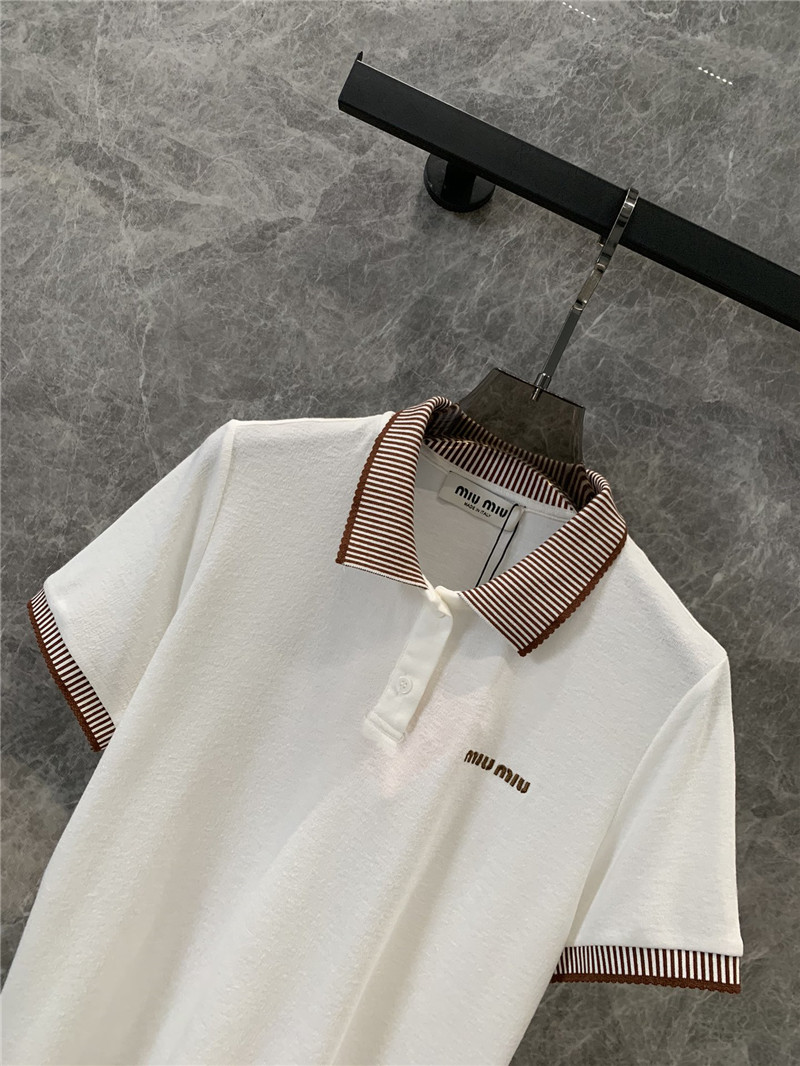 M1um1u lpolo collar short-sleeved t-shirt replica clothes