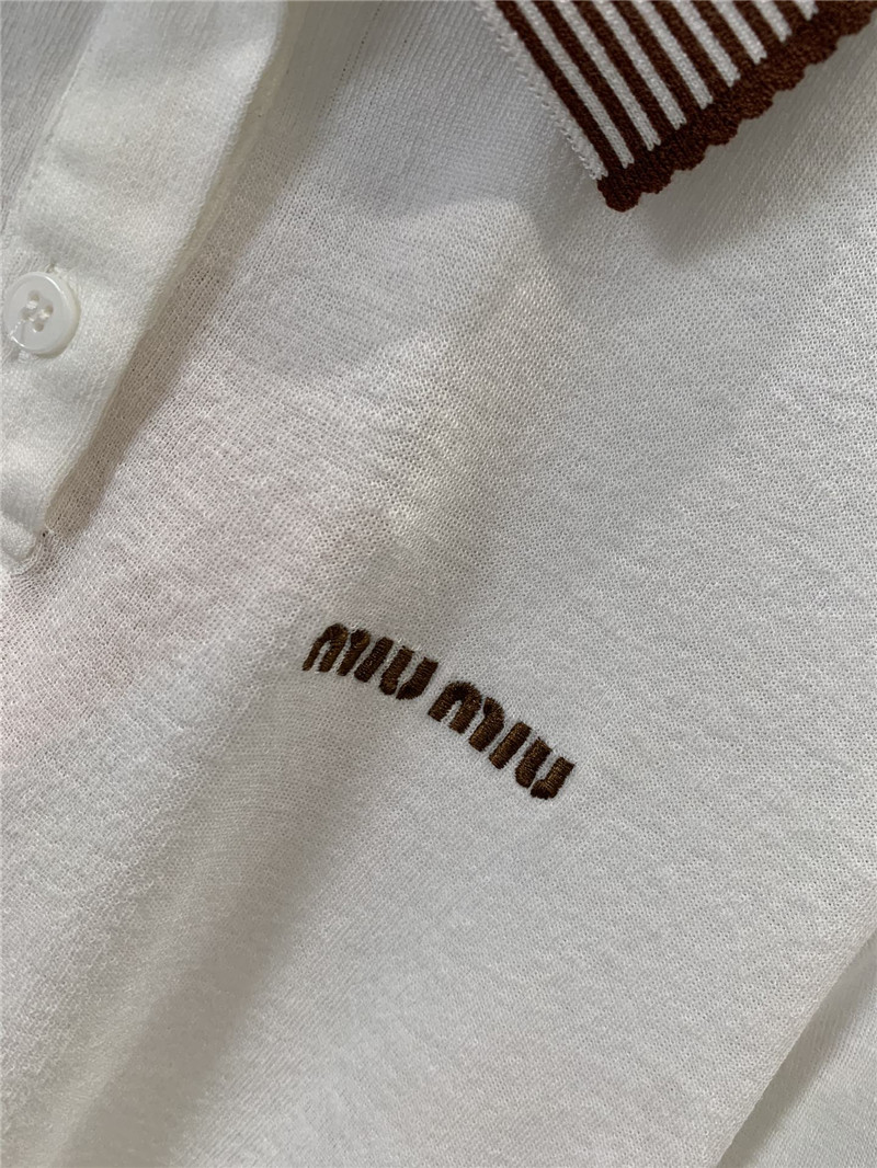 M1um1u lpolo collar short-sleeved t-shirt replica clothes