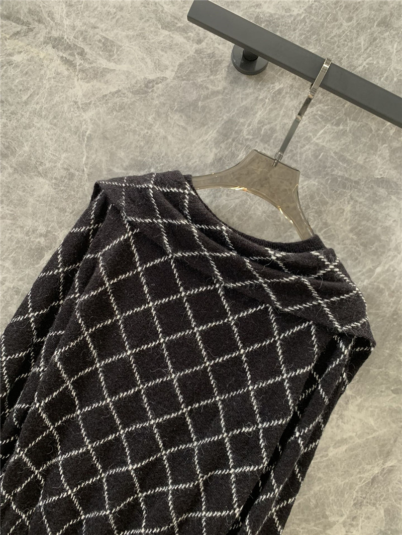 d10r D1am0nd jacquard knitted long-sleeved sweater replica clothes