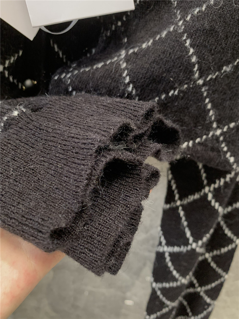 d10r D1am0nd jacquard knitted long-sleeved sweater replica clothes