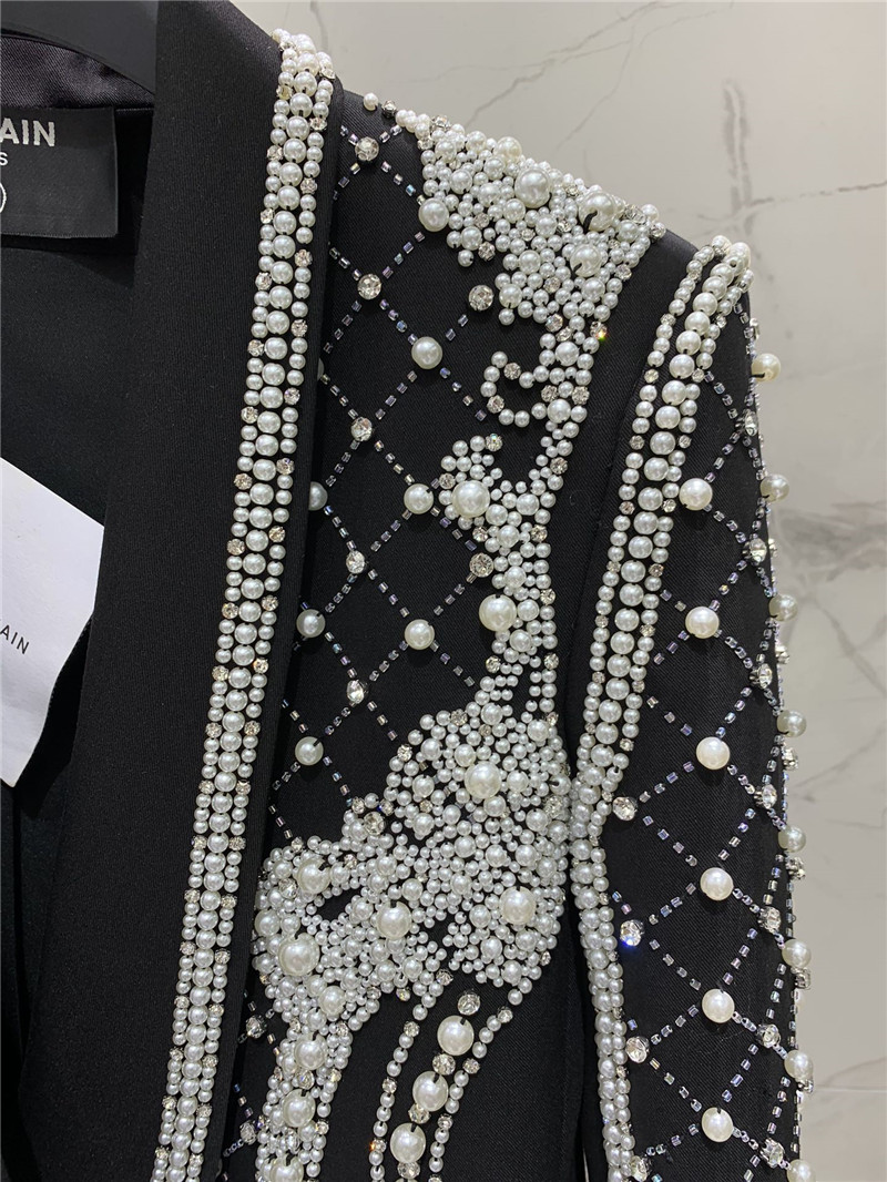 Balmain heavy pearl suit jacket replica d&g clothing