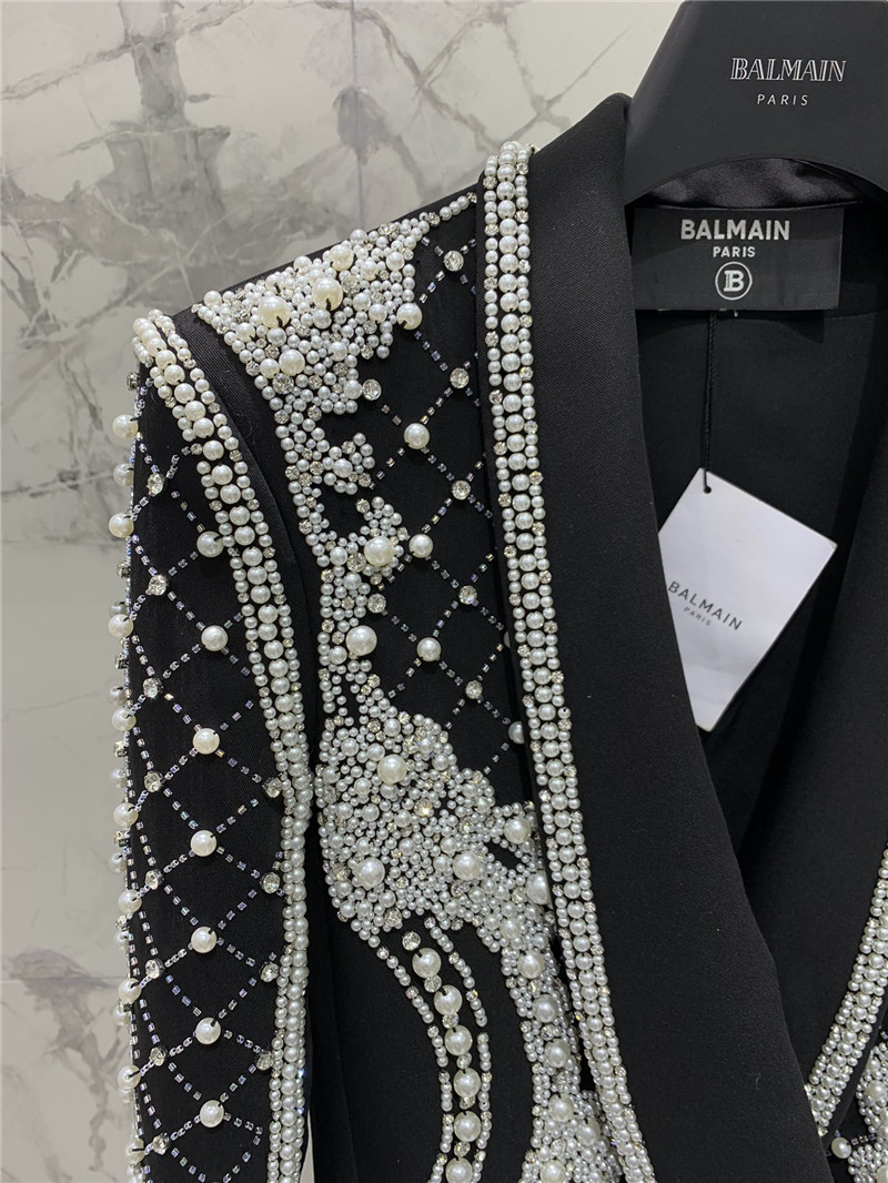 Balmain heavy pearl suit jacket replica d&g clothing