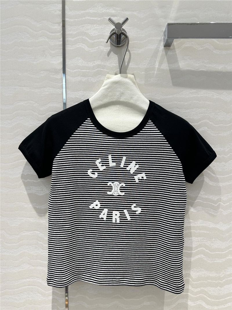 Ce1i*e logo letter pattern short sleeve t-shirt replica clothes
