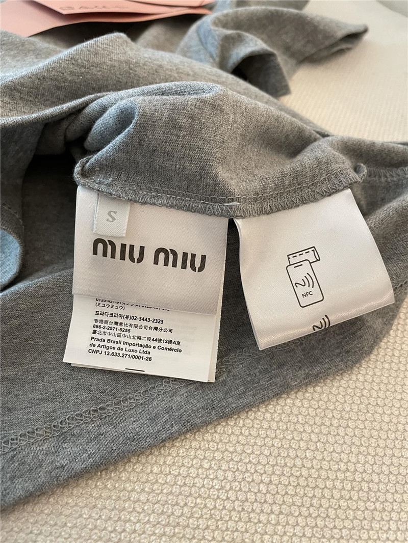 M1um1u beaded short sleeve replica clothing sites