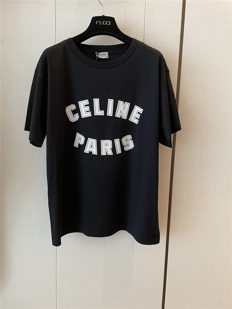 Ce1i*e printed letter short sleeve replica designer clothes