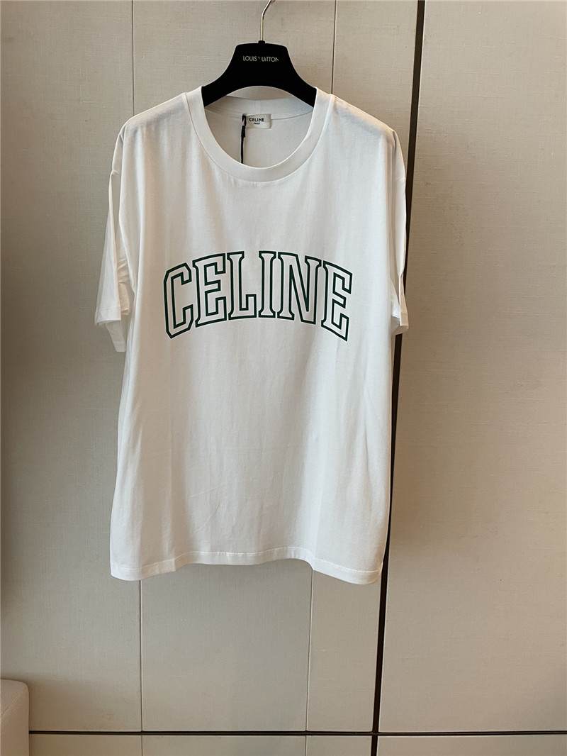 Ce1i*e printed letter short sleeve replica designer clothes