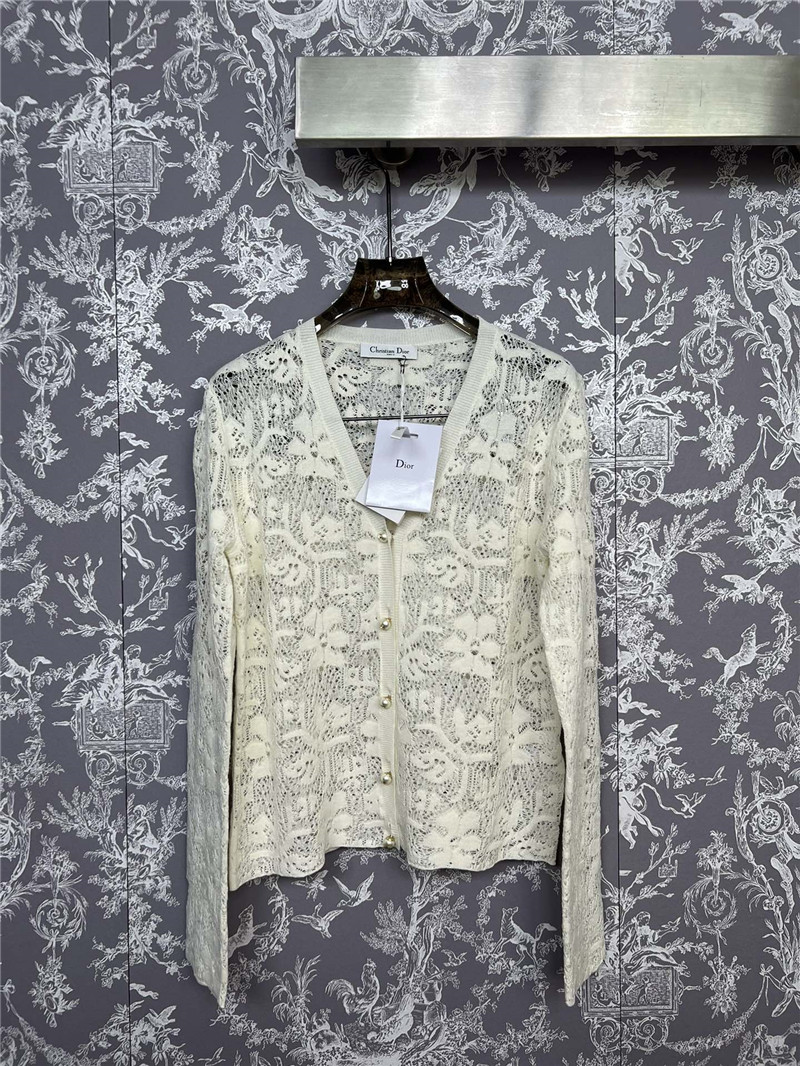 D10r new lace crochet cardigan replica designer clothes