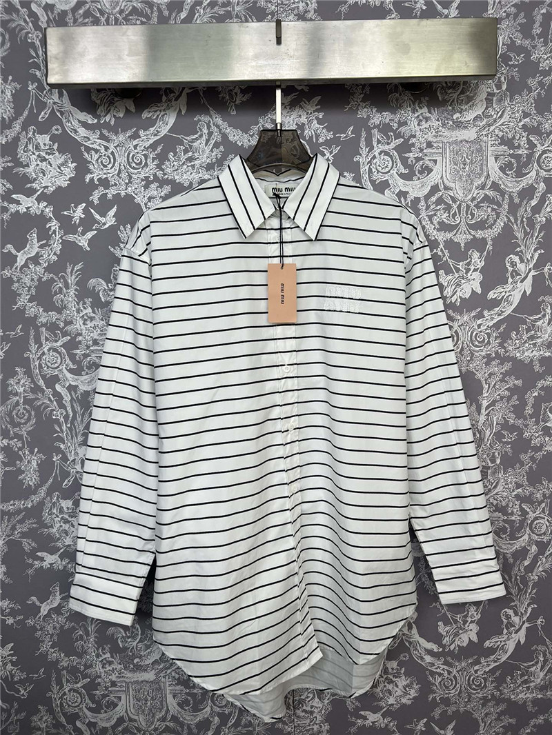M1um1u classic striped shirt replica designer clothes