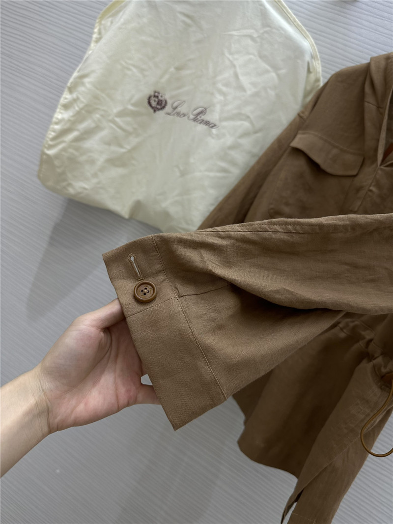 L0r0 P1ana hooded cotton and linen sweater dress replica clothes