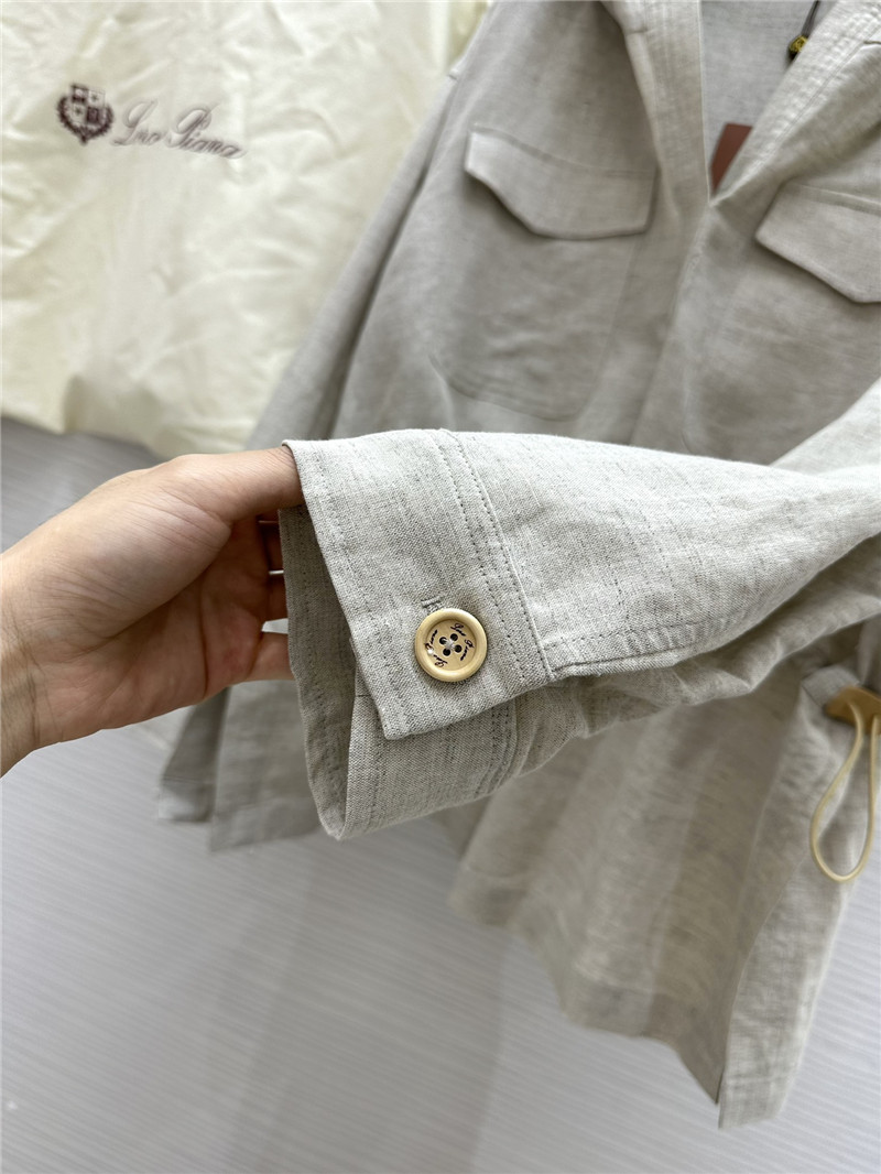 L0r0 P1ana hooded cotton and linen sweater dress replica clothes