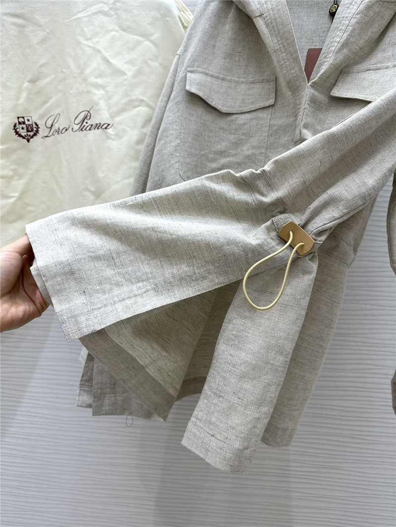 L0r0 P1ana hooded cotton and linen sweater dress replica clothes