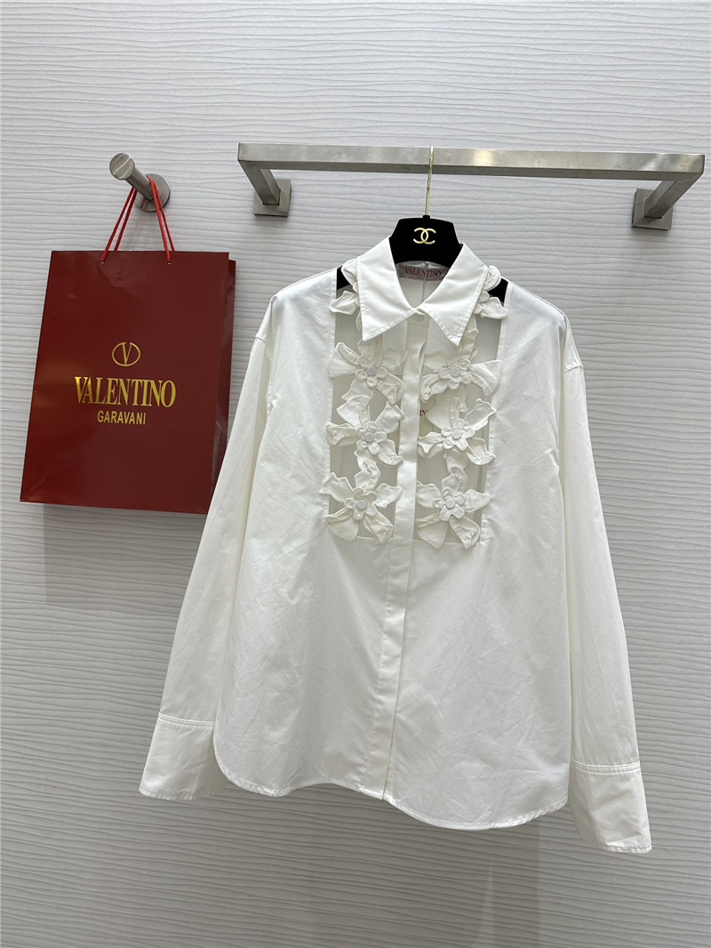 Va1e*ntin0 three-dimensional pile flower shirt replica d&g clothing