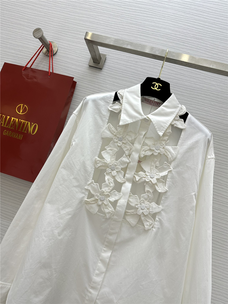 Va1e*ntin0 three-dimensional pile flower shirt replica d&g clothing