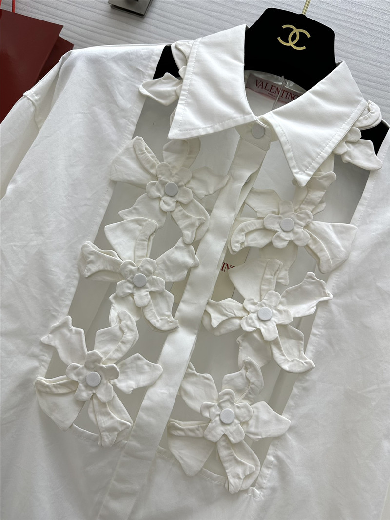 Va1e*ntin0 three-dimensional pile flower shirt replica d&g clothing