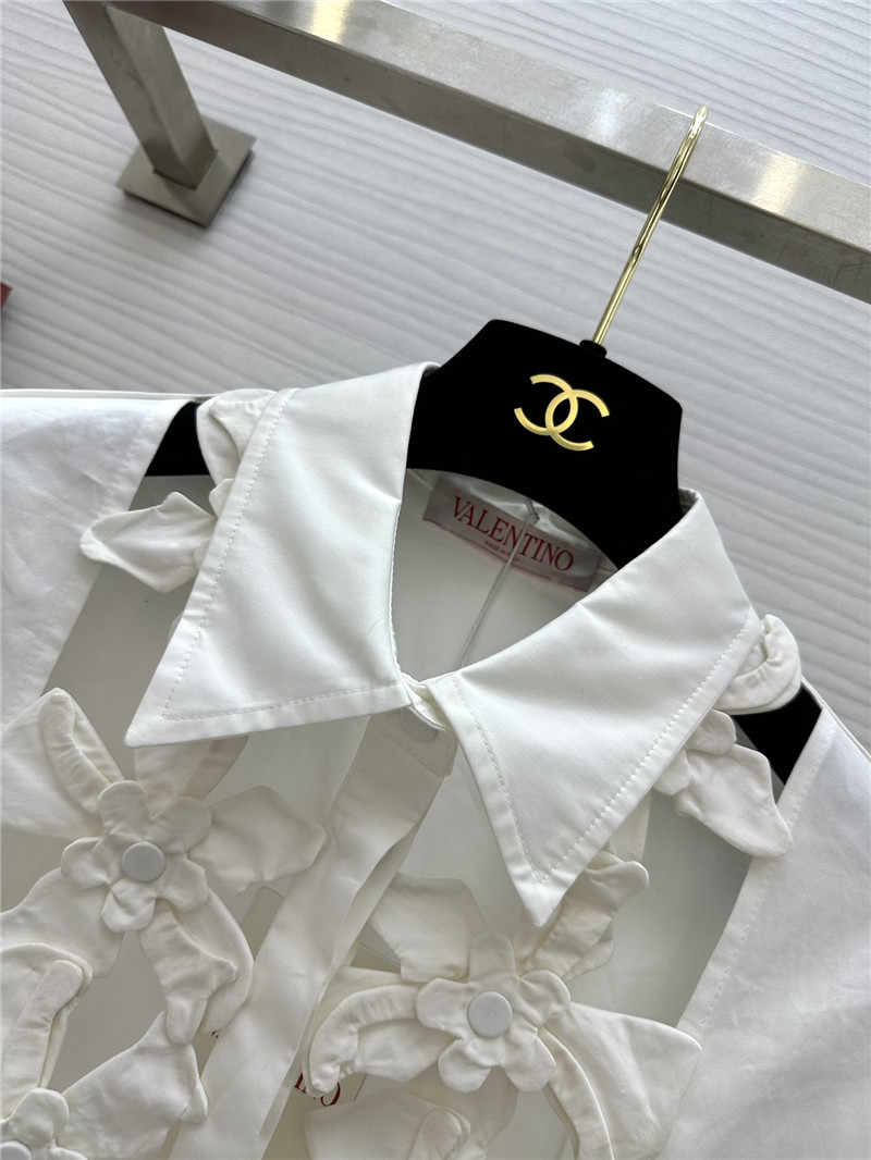 Va1e*ntin0 three-dimensional pile flower shirt replica d&g clothing